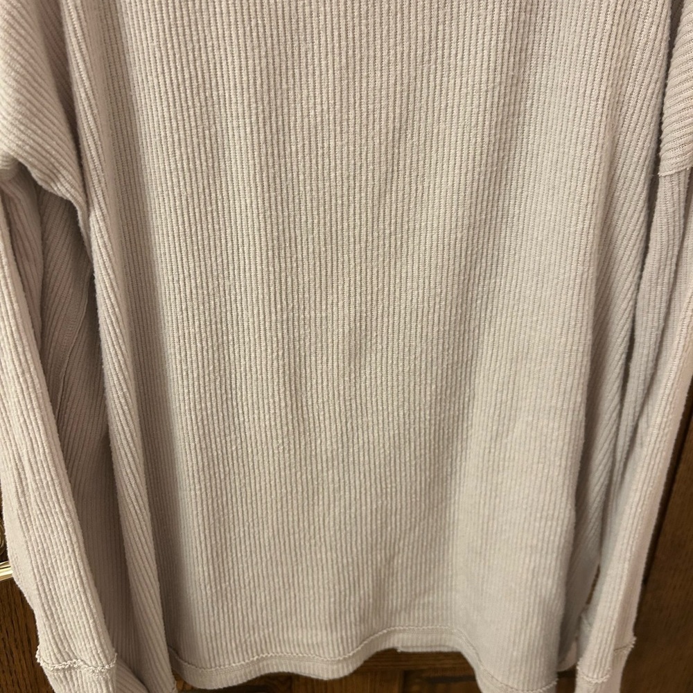 Free People We The Free Cream Juicy Ribbed Open Back Cowl Sweater Large NWOT - Picture 6 of 12